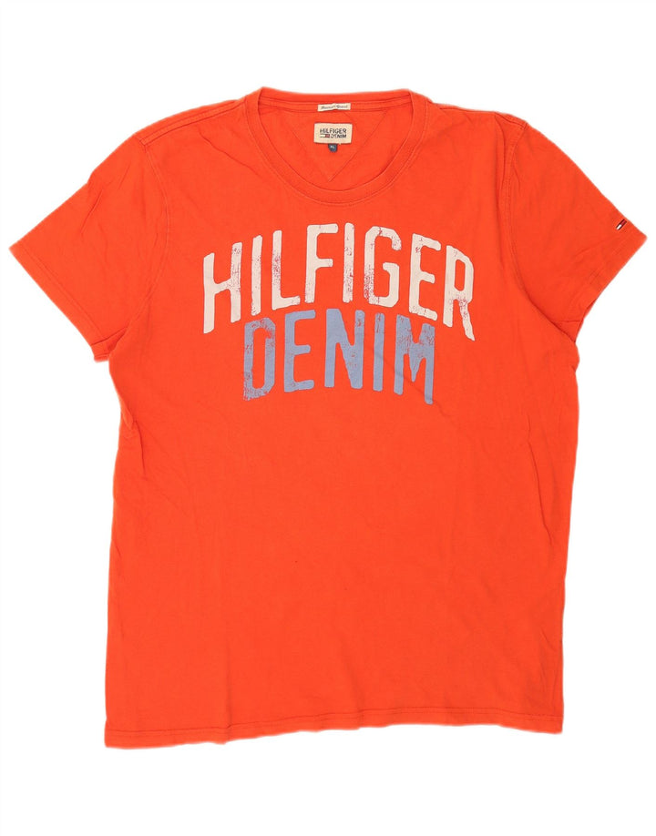 T-shirt grafica da uomo Tommy Hilfiger Top XL arancione