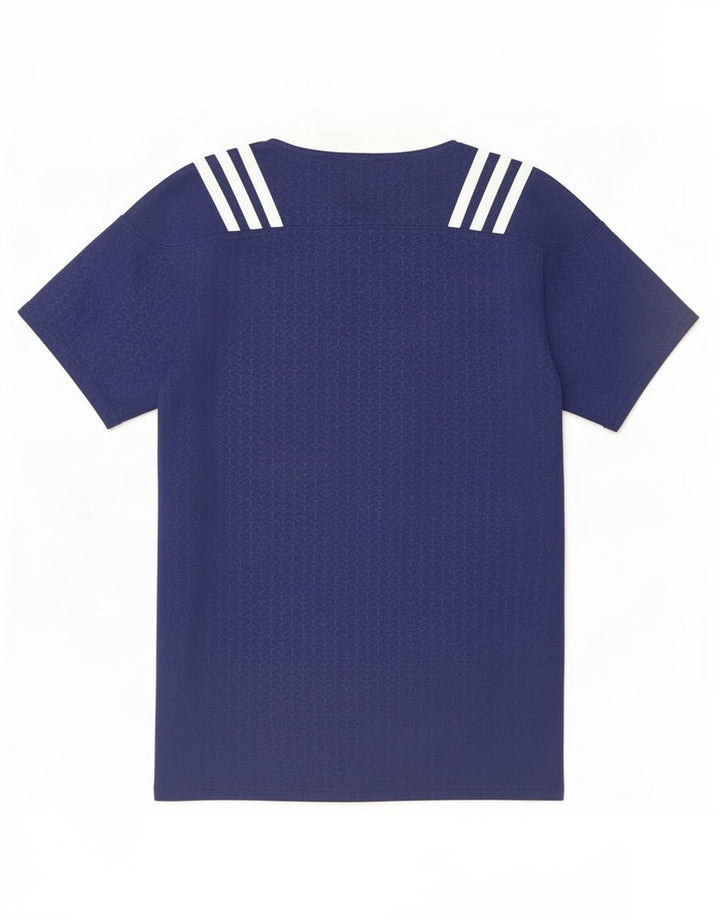 T-shirt da uomo Adidas Top media blu navy in poliestere