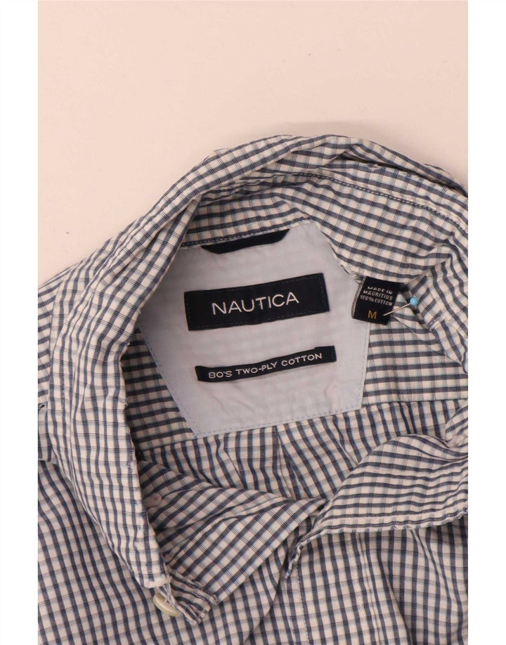 Camicia da uomo Nautica in cotone a quadretti blu medio