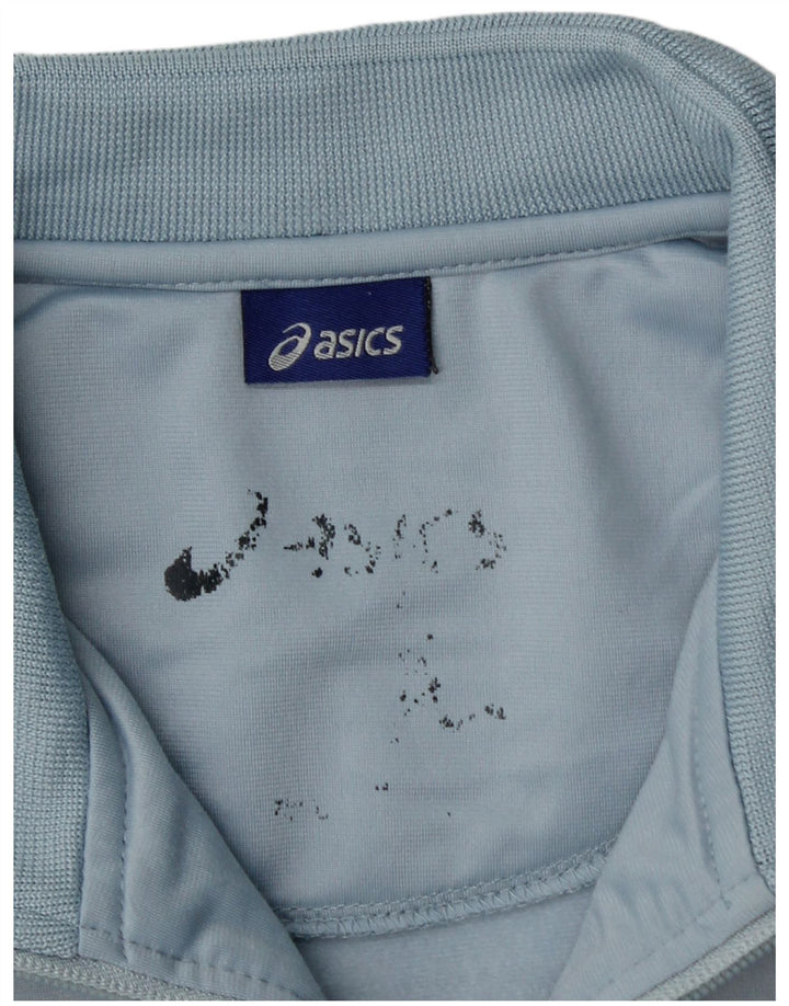 Giacca da ginnastica da uomo Asics in poliestere blu medio