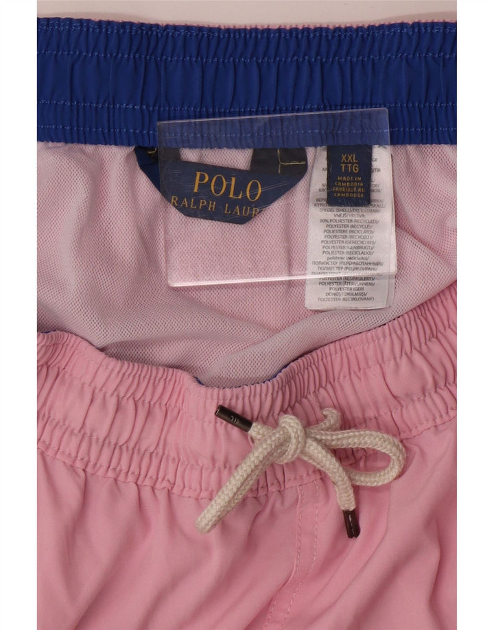 POLO RALPH LAUREN Pantaloncini da bagno da uomo 2XL Poliestere rosa