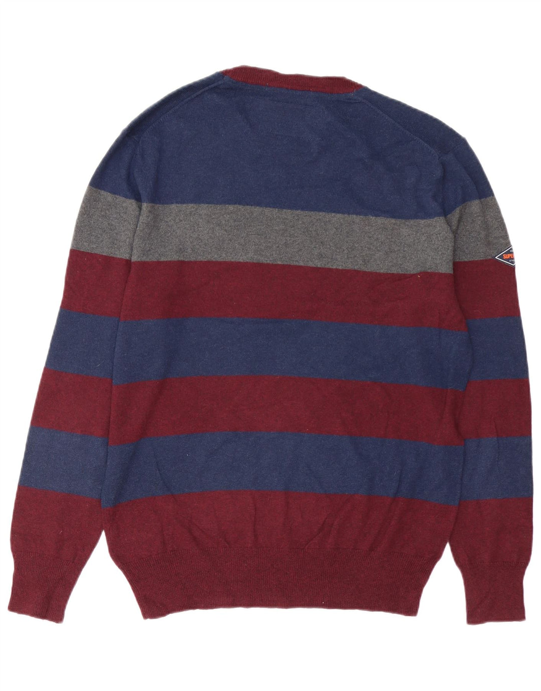 Maglione da uomo girocollo SUPERDRY a righe grandi multicolori