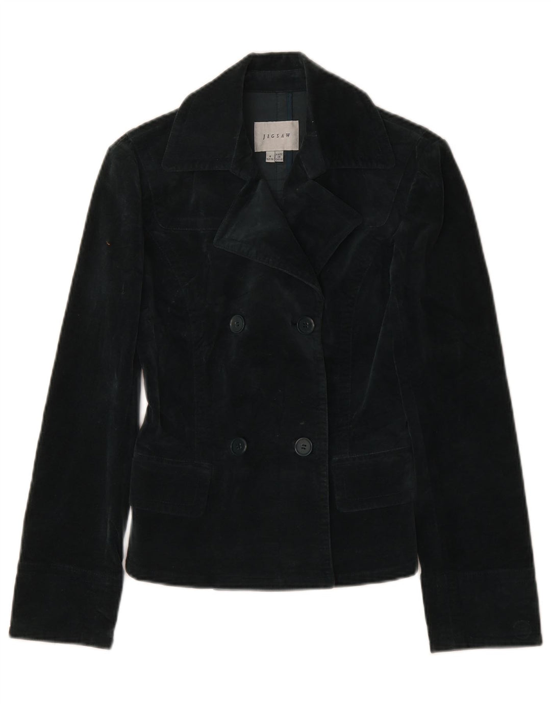 Giacca blazer doppiopetto da donna Jigsaw EU 32 2XS cotone grigio