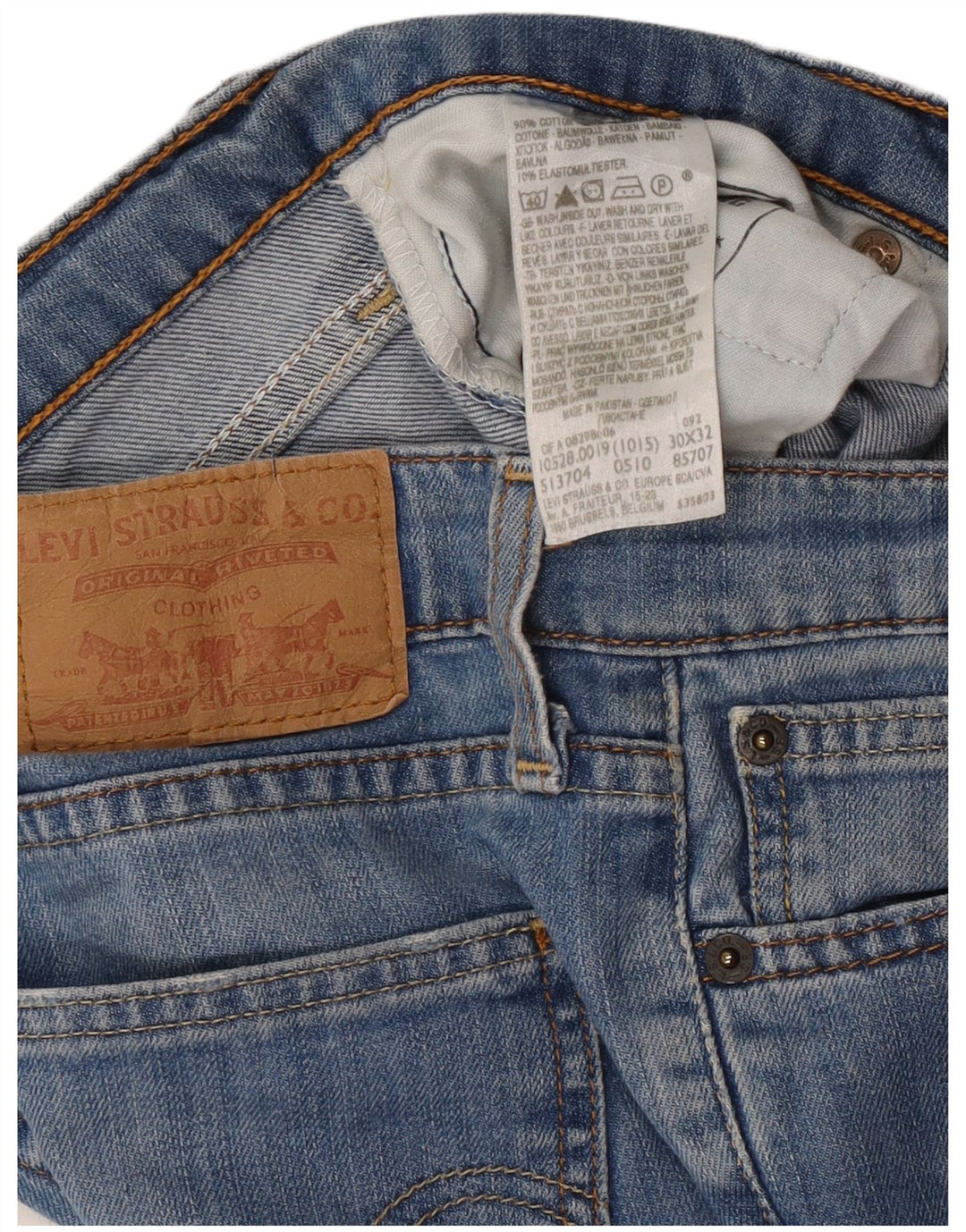 Jeans dritti da donna Levi's W30 L30 cotone blu