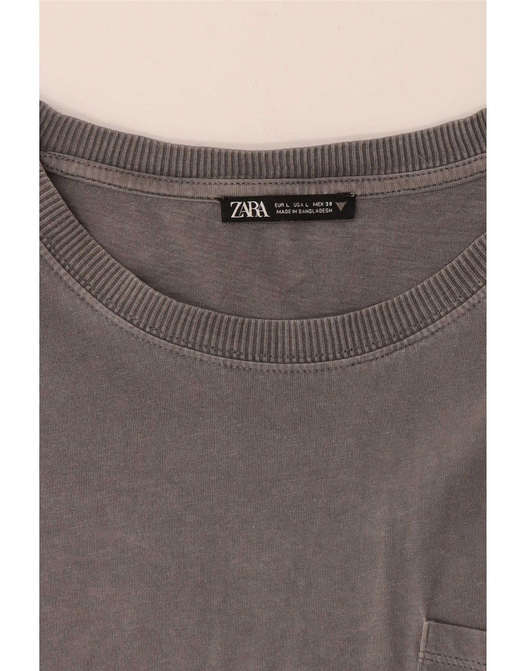 Zara T-shirt da donna UK 16 Large Grigio