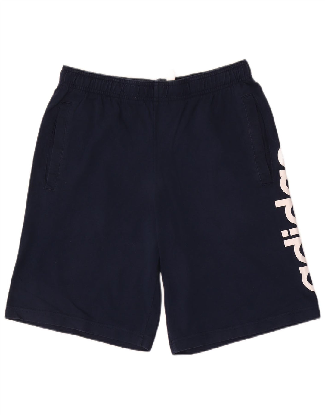 Pantaloncini sportivi Adidas da uomo con grafica media in cotone blu navy