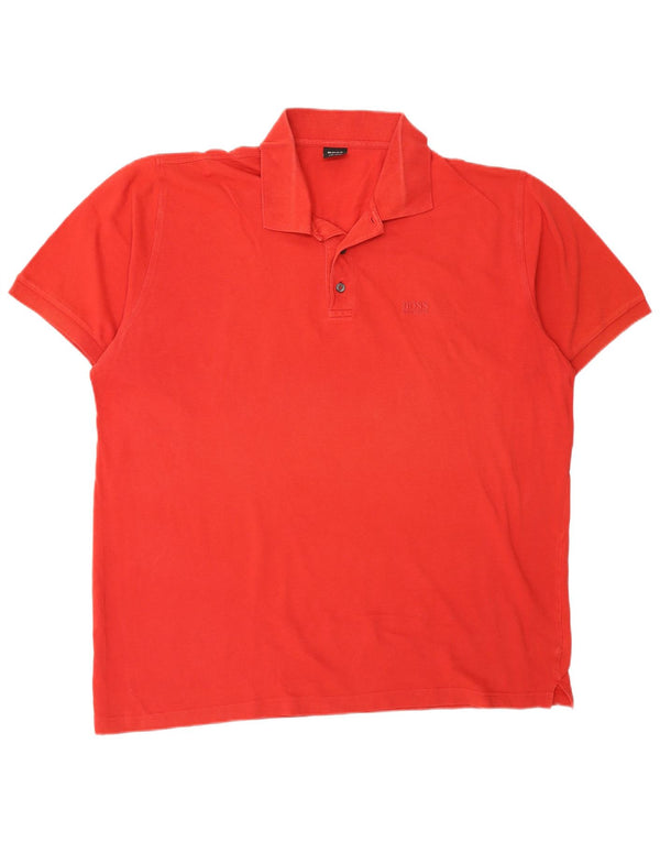 Polo da uomo Hugo Boss 2XL in cotone rosso