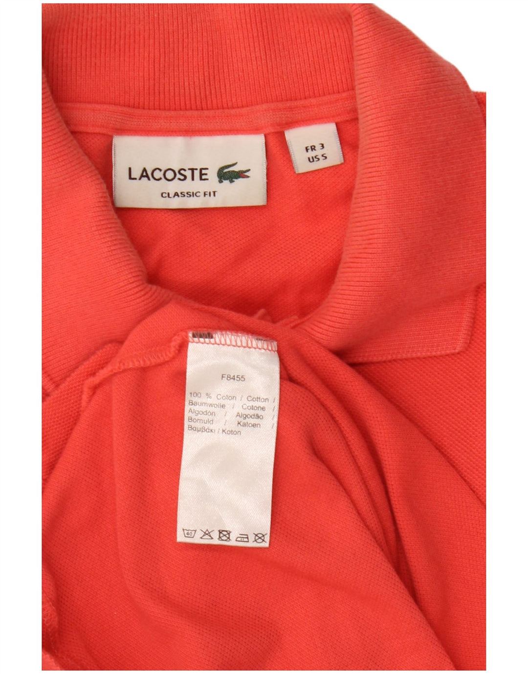 Polo da uomo Lacoste Classic Fit taglia 3 piccola in cotone rosso