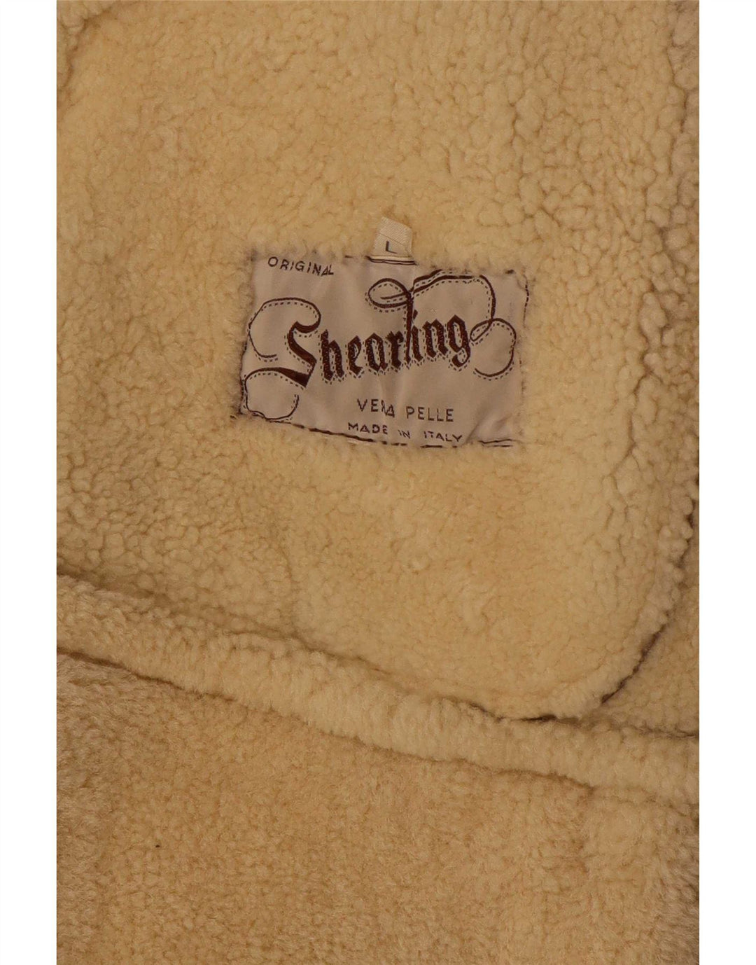 Giacca in shearling vintage da uomo UK 40 grande marrone