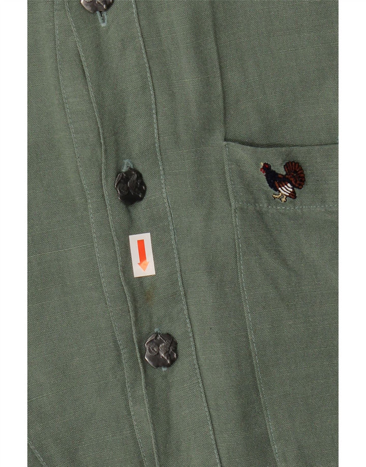 Camicia vintage a maniche corte da uomo 2XL Verde