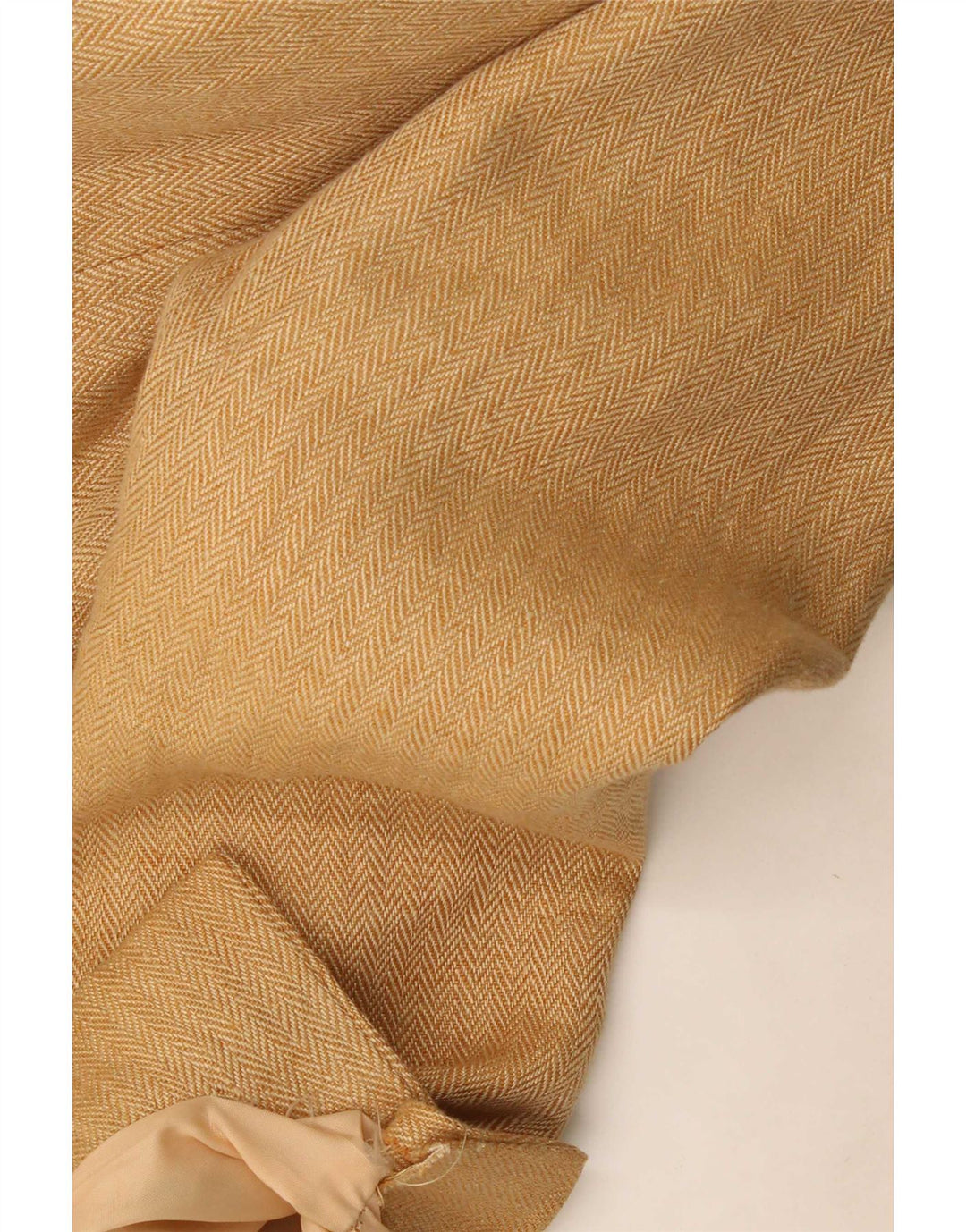Giacca blazer aperta da donna vintage UK 14 Beige medio a spina di pesce