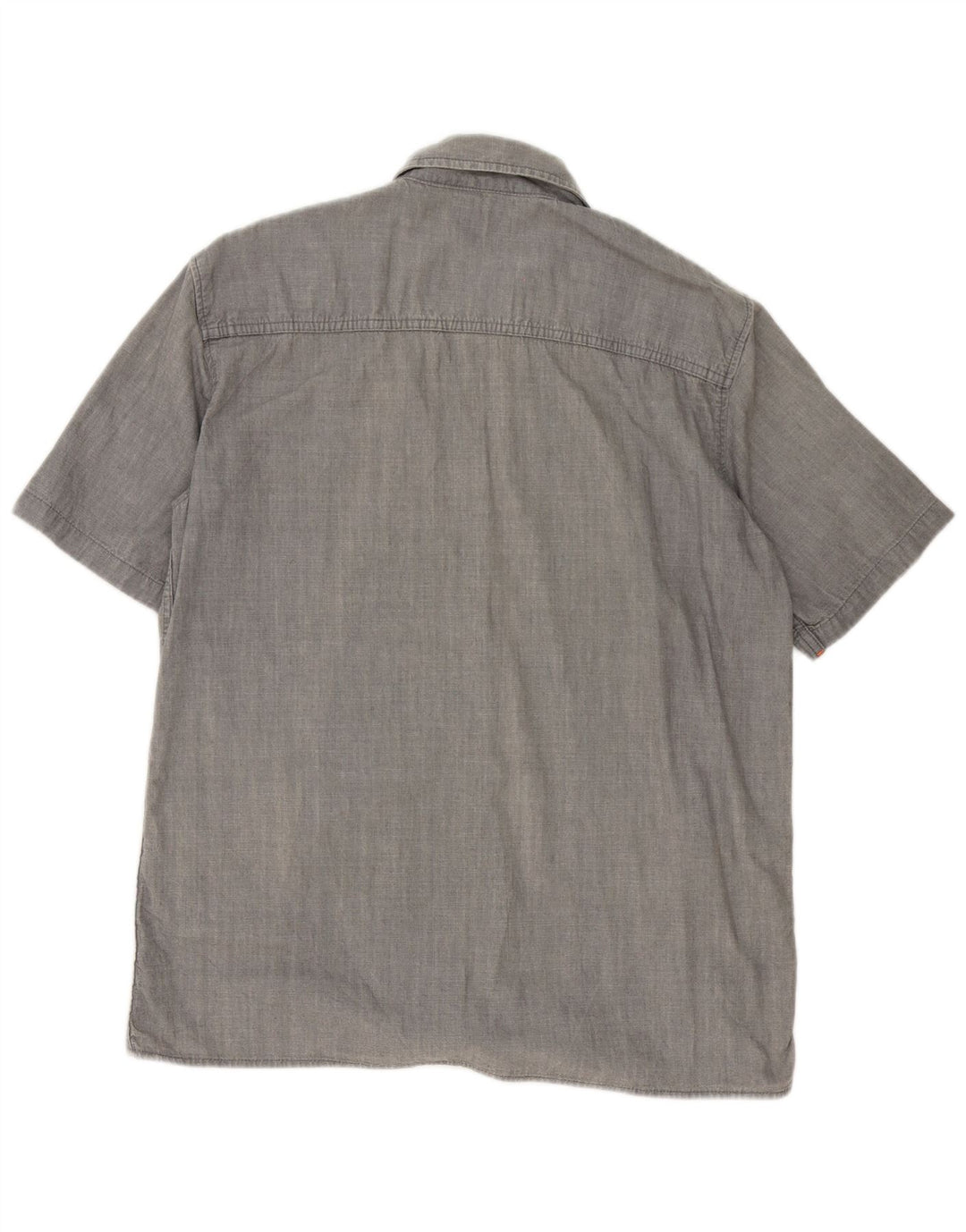 Camicia a maniche corte da uomo Lee in cotone grigio medio