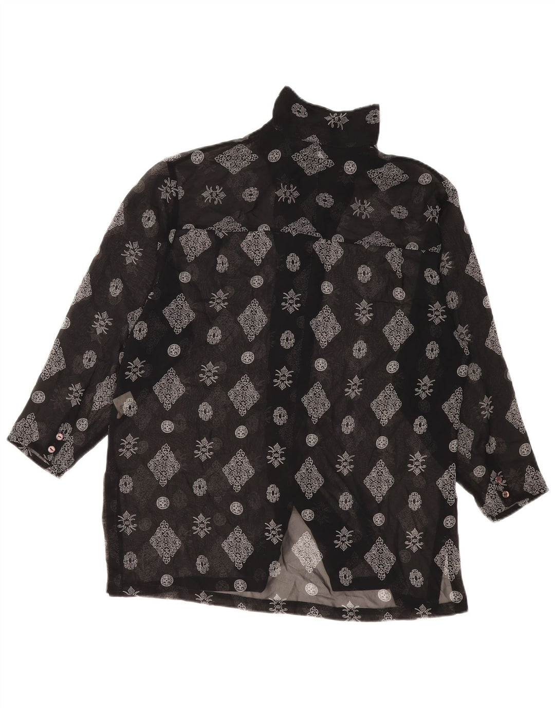 Camicetta a camicia lunga da donna S.Oliver EU 36 Piccolo poliestere floreale nero
