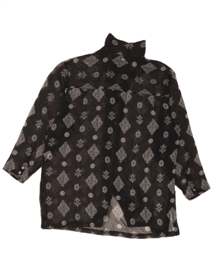 Camicetta a camicia lunga da donna S.Oliver EU 36 Piccolo poliestere floreale nero