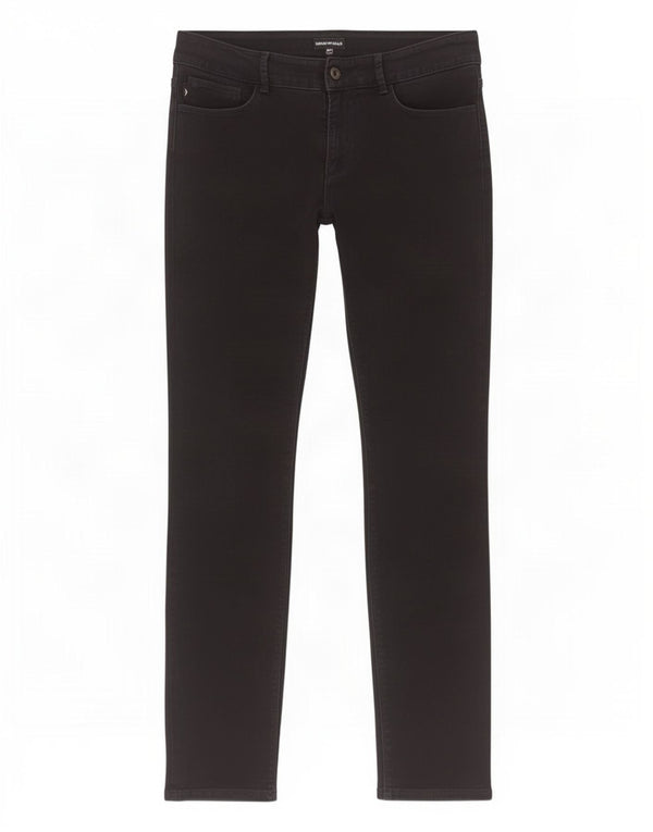 Pantaloni casual slim da ragazzo Emporio Armani 13-14 anni W30 L30 cotone nero
