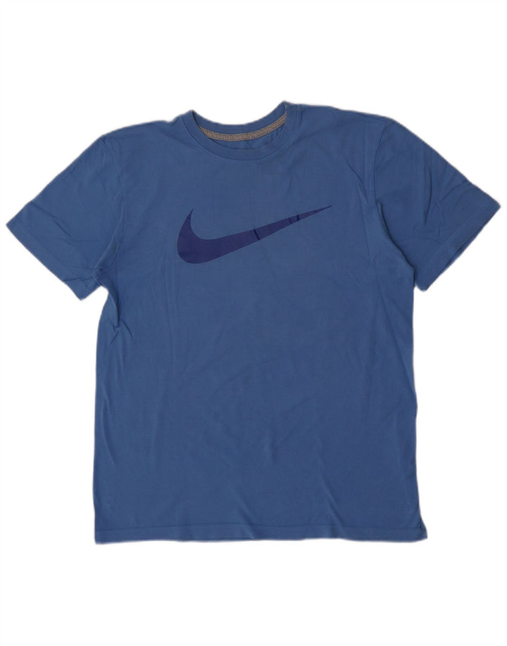 T-shirt grafica Nike da uomo con vestibilità standard, top in cotone blu medio