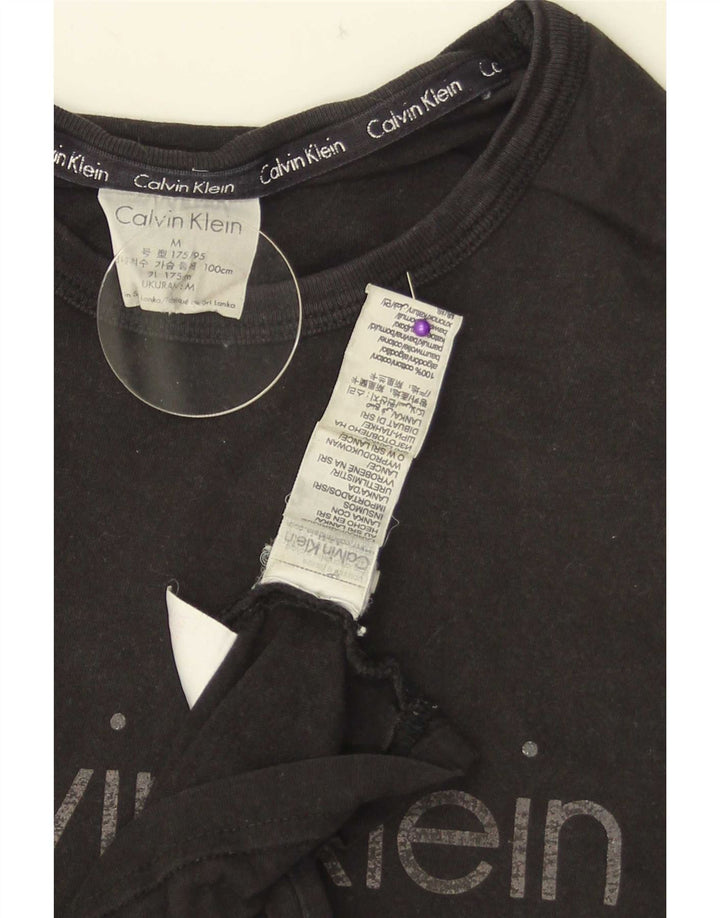 T-shirt grafica da uomo Calvin Klein Top in cotone nero medio