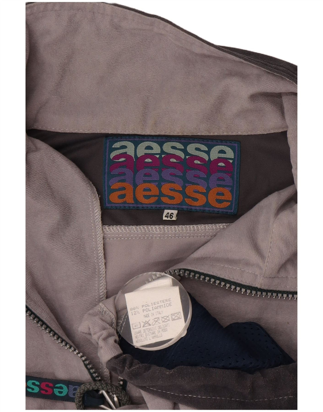 Giacca da tuta da donna AESSE IT 46 Large Poliestere color block grigio