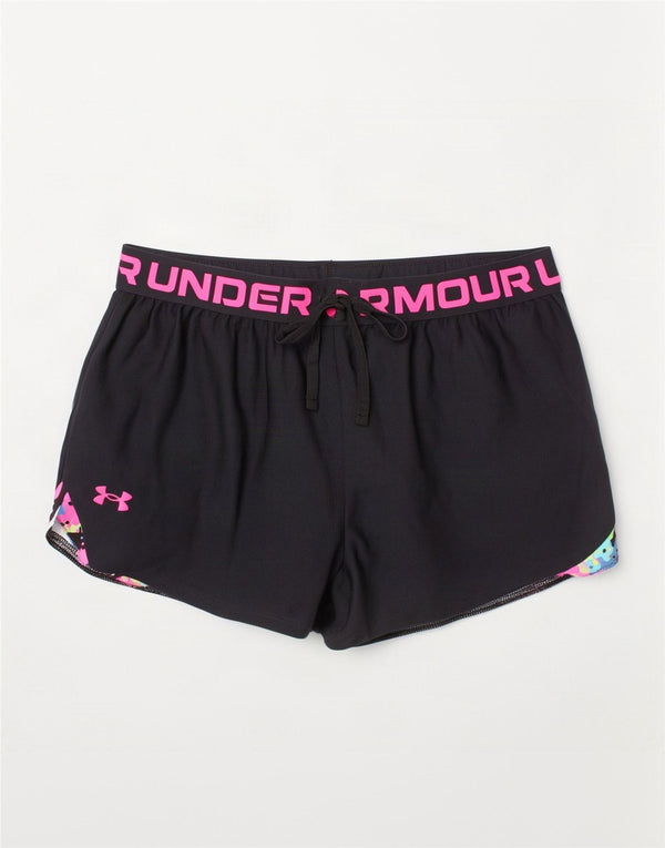 Pantaloncini sportivi Under Armour per ragazze, vestibilità ampia, 13-14 anni, XL, mimetici neri