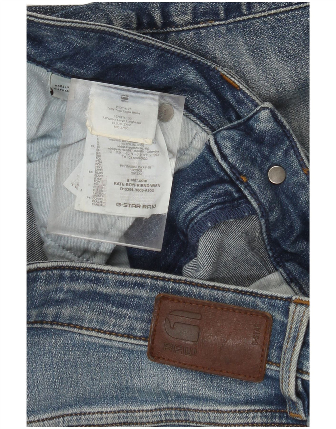 Pantaloncini di jeans da ragazzo G-STAR da donna W27 piccoli in cotone blu