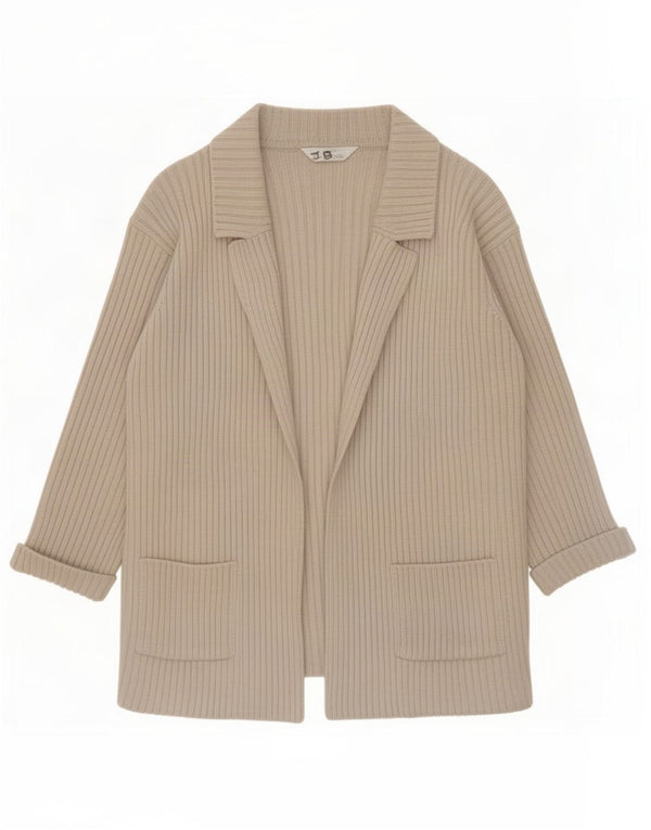 Maglione cardigan da donna Marks & Spencer UK 10 piccolo lana beige