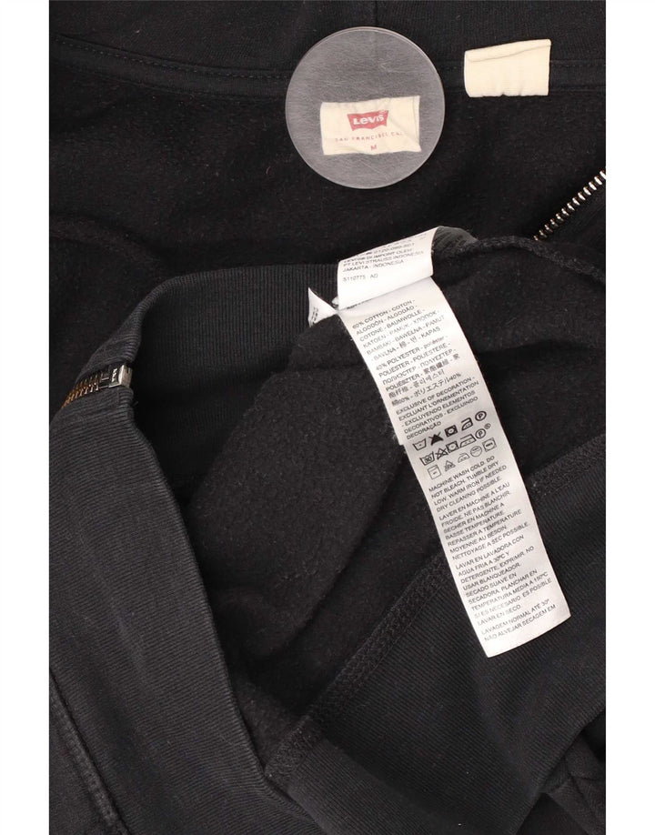 Maglione con cappuccio e zip da uomo Levi's in cotone nero medio