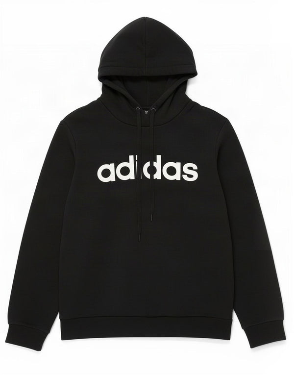 Felpa con cappuccio grafica da donna Adidas UK 20/22 XL cotone nero