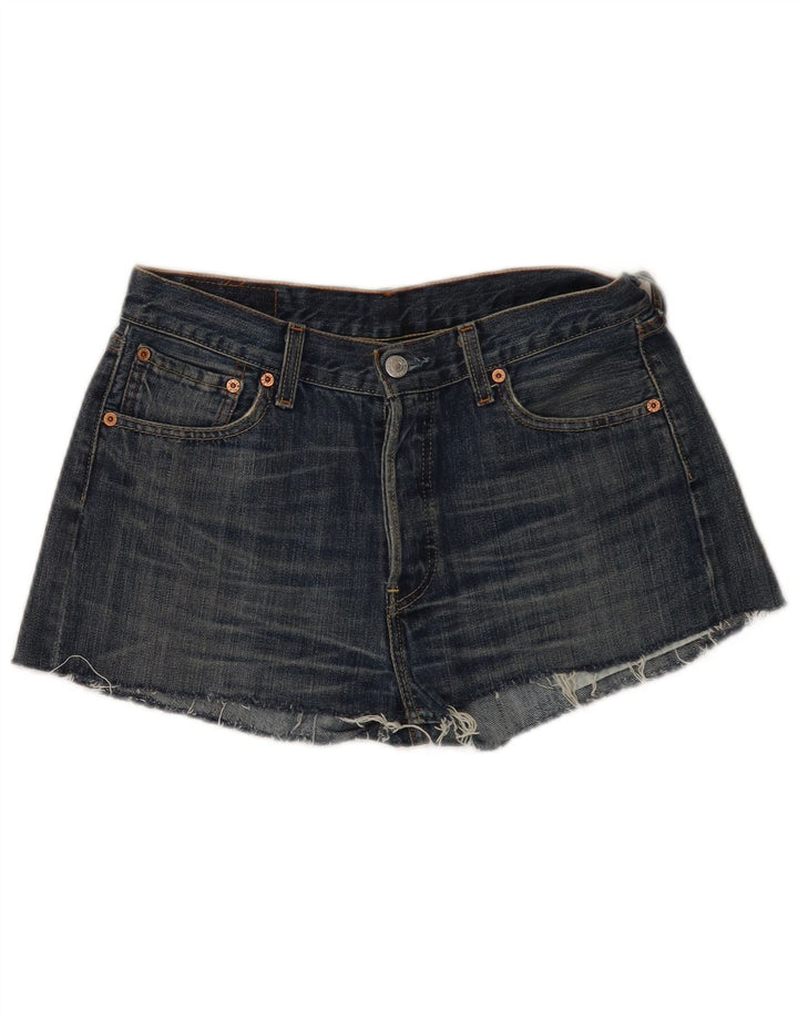 Pantaloncini di jeans Levi's 501 da donna W30 cotone blu medio