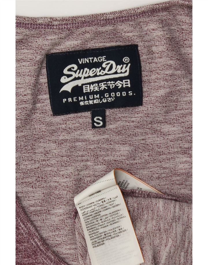 Canottiera da uomo SUPERDRY piccola in cotone bordeaux