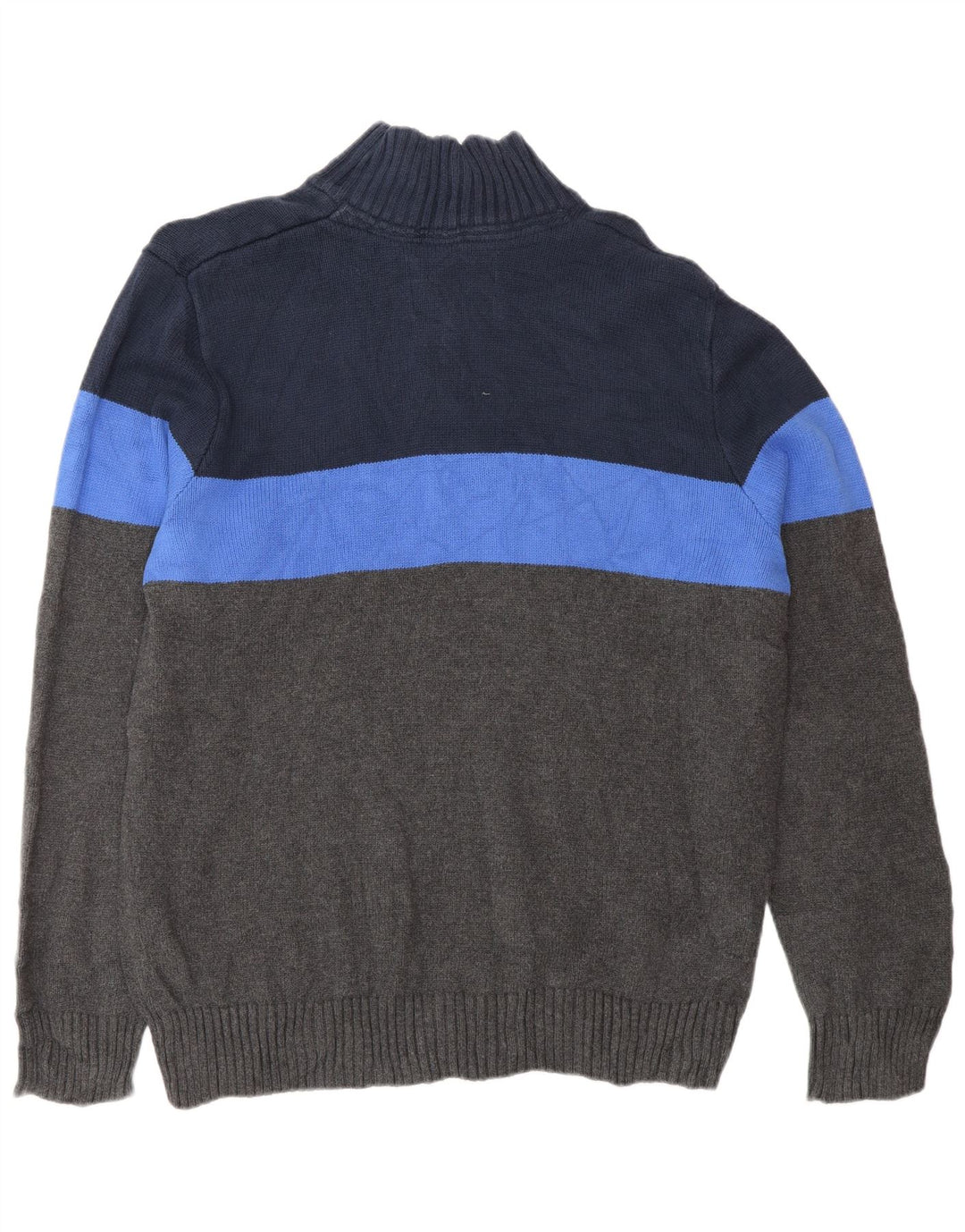 Eddie Bauer Maglione da uomo con zip sul collo, grande cotone grigio a blocchi di colore