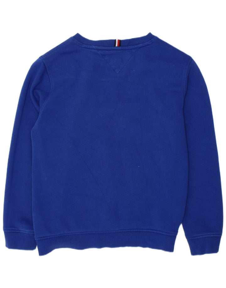 TOMMY HILFIGER Felpa con grafica per ragazzi Maglione 8-9 anni Cotone blu medio