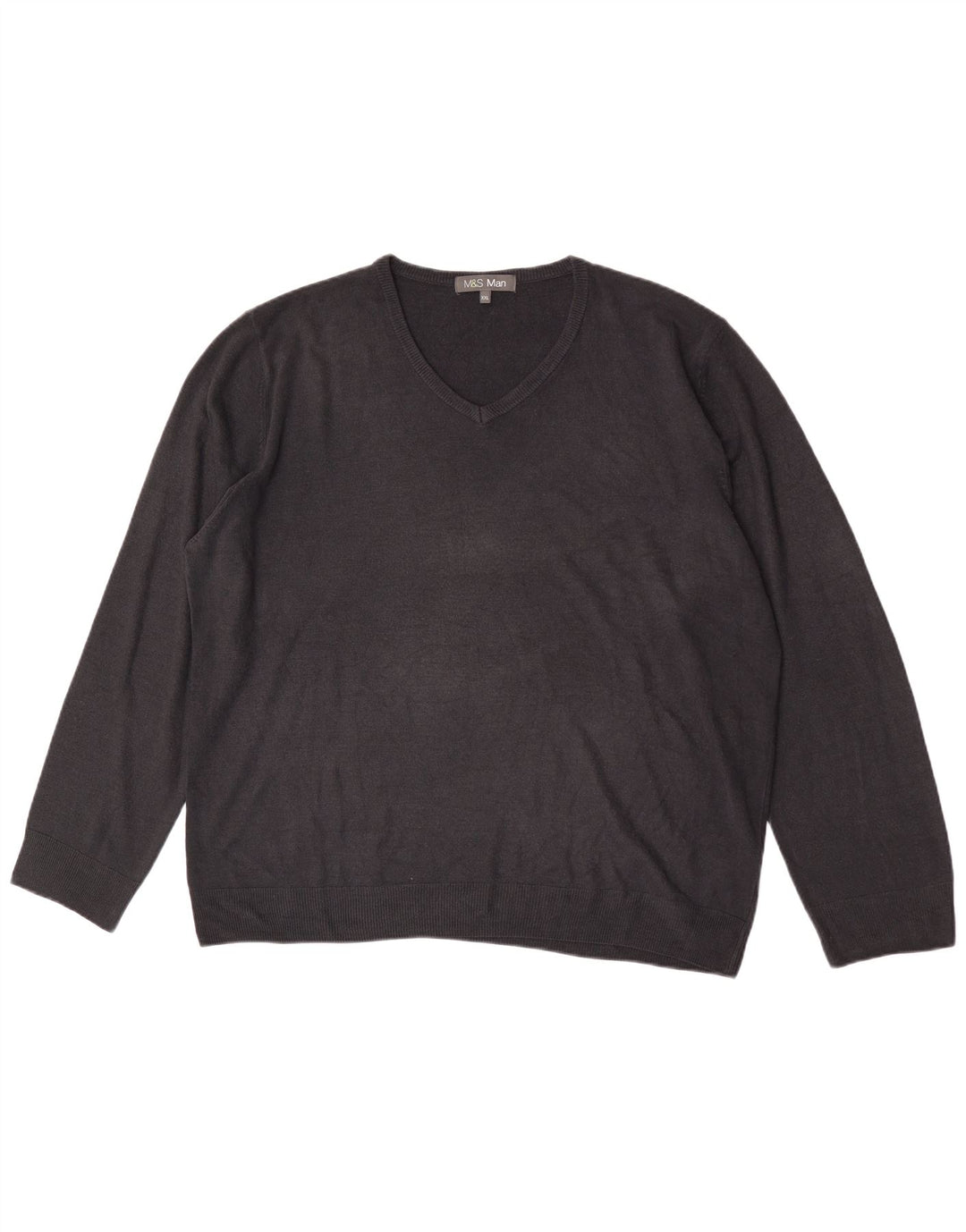 Maglione da uomo con scollo a V Marks & Spencer 2XL acrilico blu navy