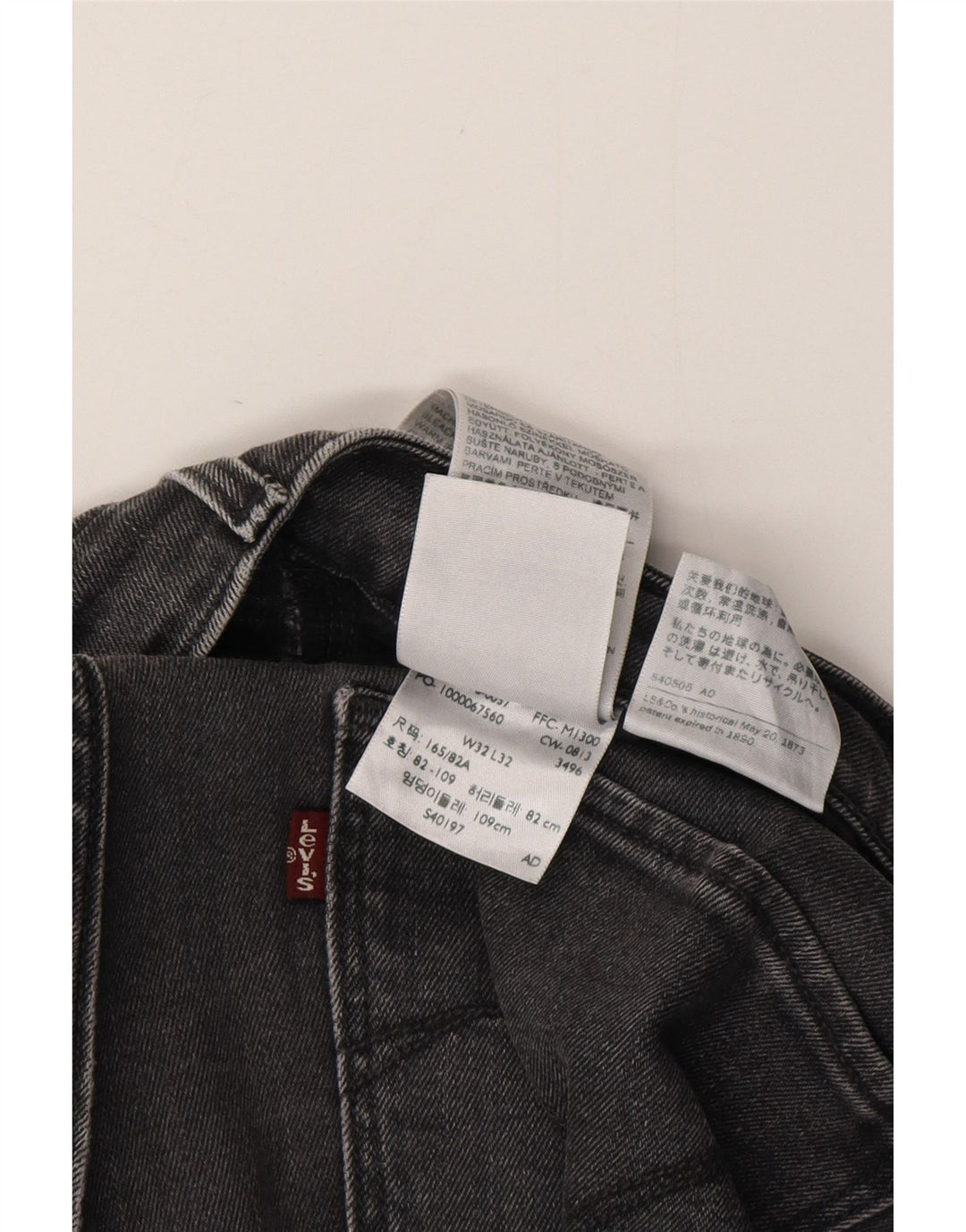 Jeans skinny da donna a vita alta LEVI'S W32 L32 cotone nero