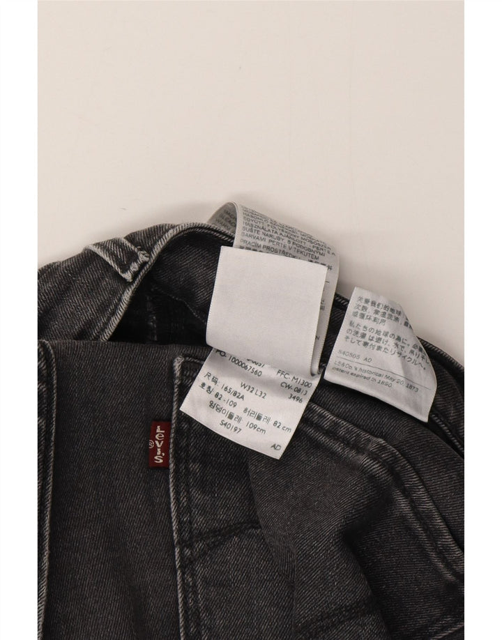 Jeans skinny da donna a vita alta LEVI'S W32 L32 cotone nero