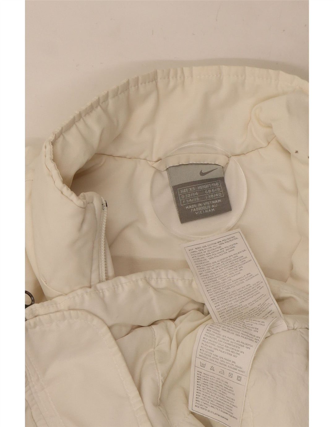 Giacca a vento da donna Nike UK 4/6 XS cotone bianco