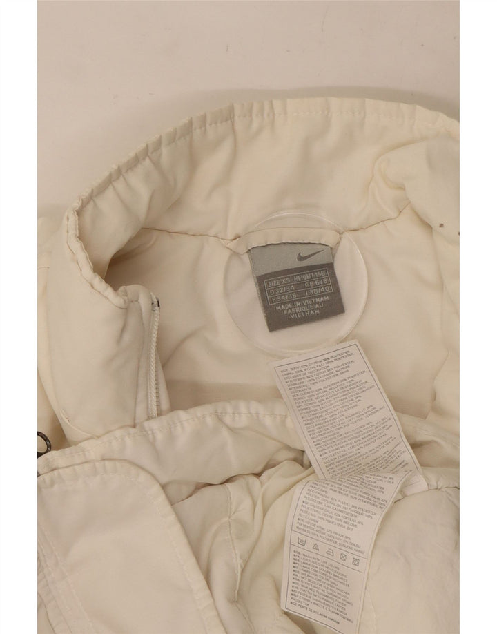 Giacca a vento da donna Nike UK 4/6 XS cotone bianco