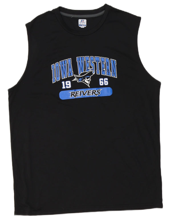 Canotta grafica da uomo Dri-Power Russell Athletic XL nera