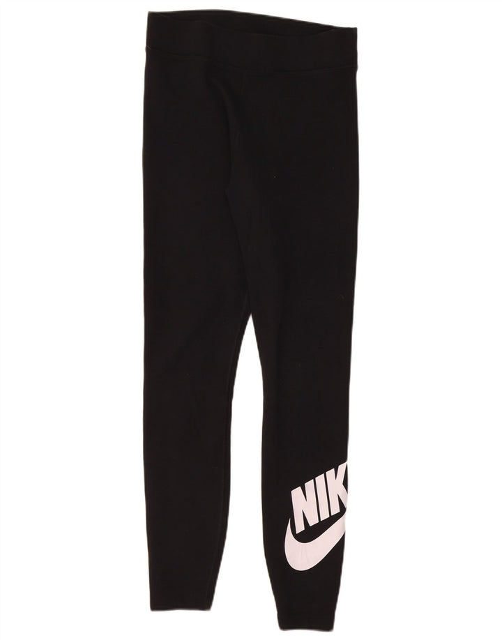 Leggings grafici da donna Nike UK 12 cotone medio nero