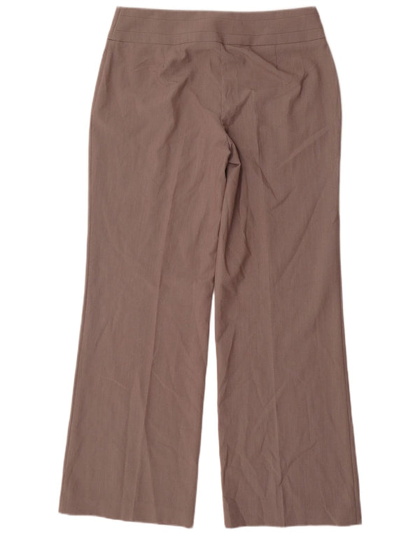 Pantaloni casual a gamba larga da donna Marks & Spencer UK 12 Medium W30 L31 Grigio