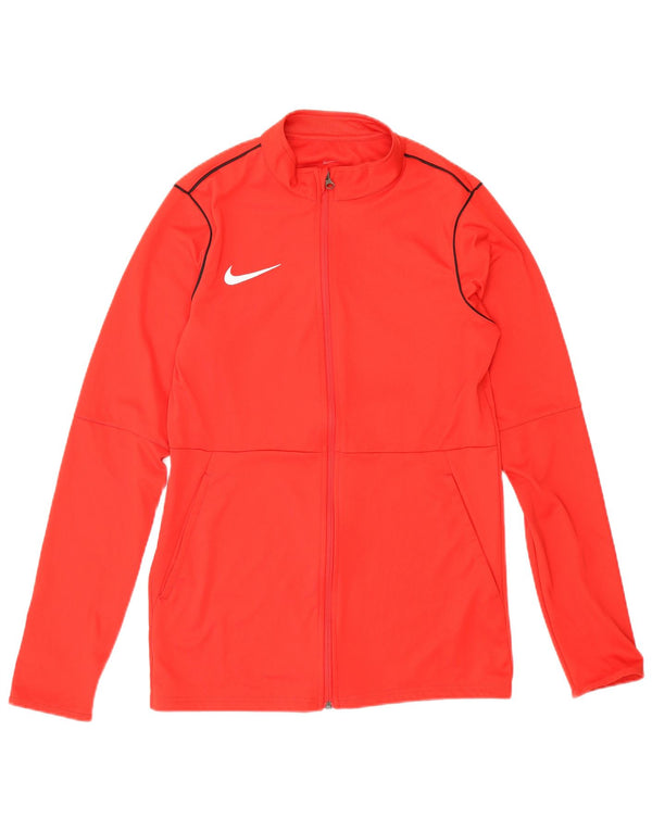 Giacca da tuta da donna Nike Dri Fit Top Jacket UK 10 Small Rosso Poliestere