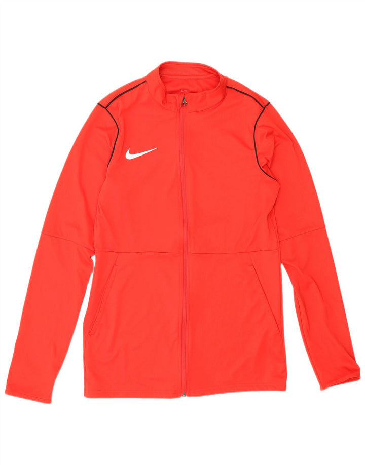 Giacca da tuta da donna Nike Dri Fit Top Jacket UK 10 Small Rosso Poliestere