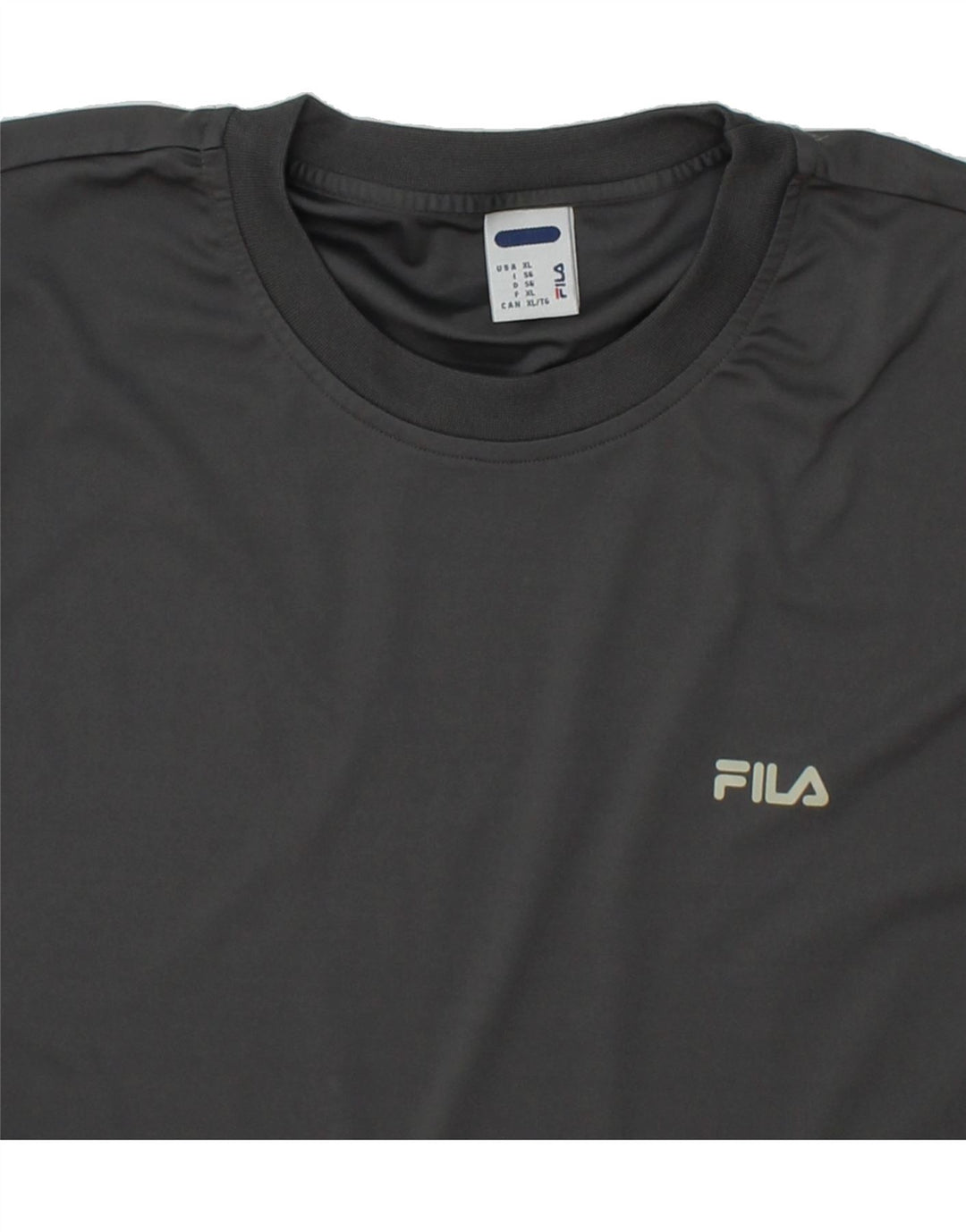 FILA Mens T-Shirt Top XL Grey Polyester Vintage Fila and Second-Hand Fila from Messina Hembry 