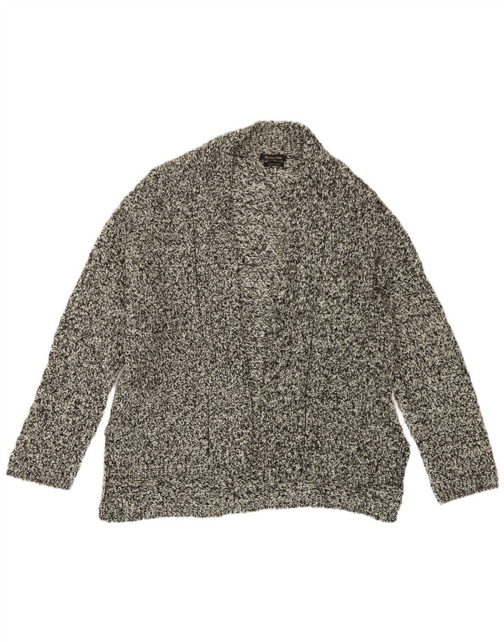 Maglione cardigan aperto da donna Massimo Dutti UK 18 XL grigio screziato
