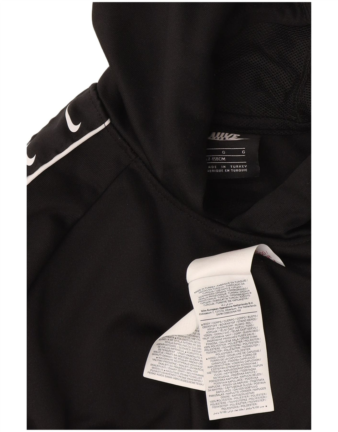 Felpa con cappuccio grafica Nike da ragazzo, 12-13 anni, grande, in poliestere nero