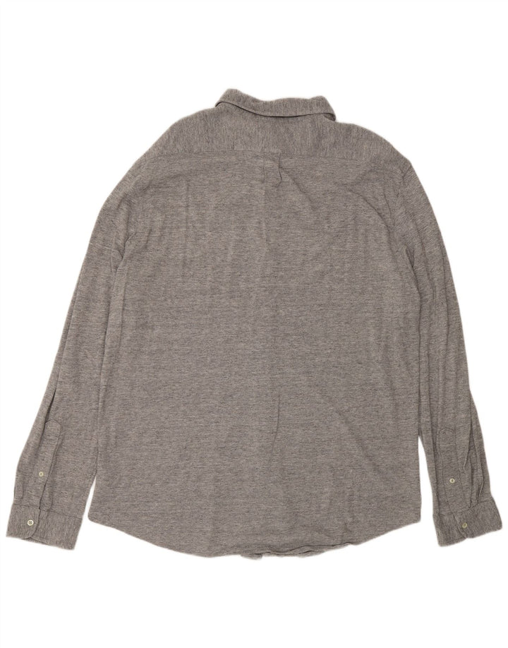 Camicia da uomo Ralph Lauren XL in cotone chiazzato grigio