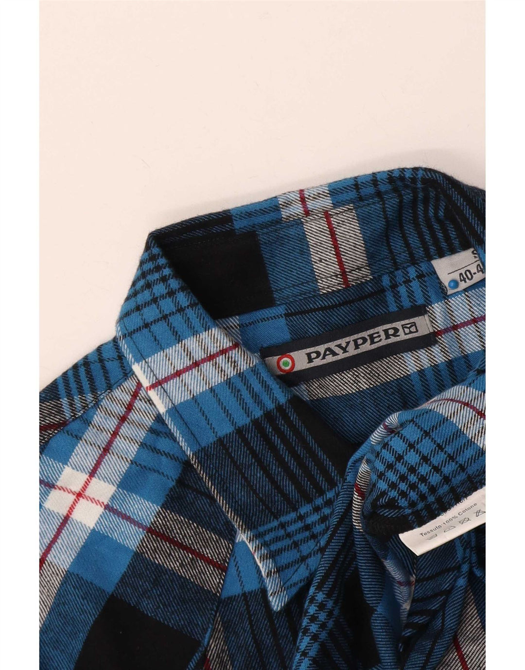 Camicia da uomo in flanella vestibilità regolare Payper, piccolo cotone scozzese blu