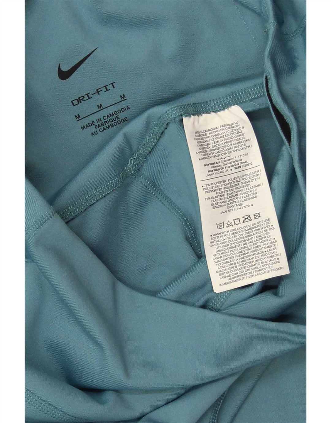Leggings Nike Dri Fit da donna UK 12 poliestere blu medio