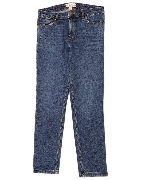 Jeans dritti da donna White Stuff UK 12 Medio W30 L30 Cotone blu