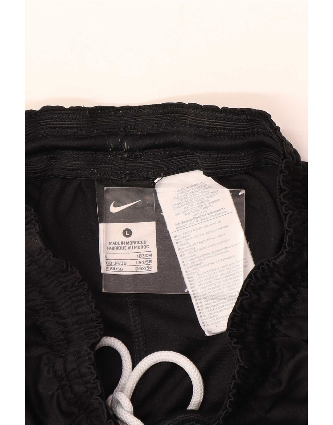Pantaloncini sportivi Nike Dri Fit da uomo, grandi, in poliestere nero