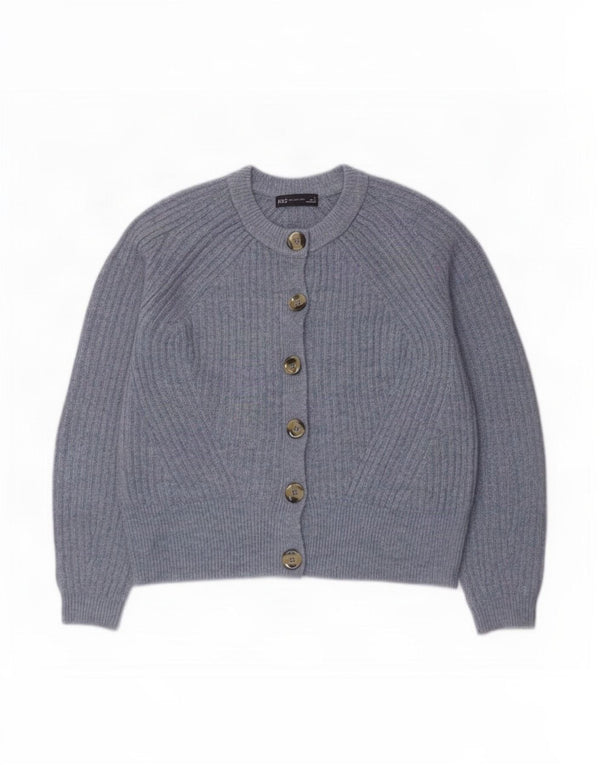 Maglione cardigan da donna Marks & Spencer UK 14 Acrilico blu medio